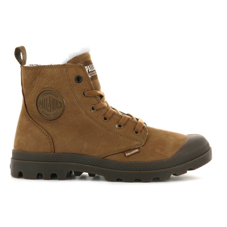 Pánské Boty Palladium Pampa Hi Zip WL Hnědé | CZ EUT-89C